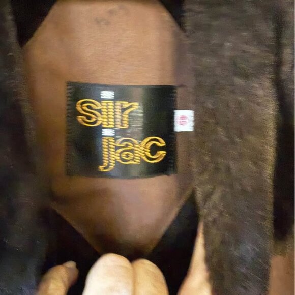 Men’s Vintage‎ Sir Jac Brown Trench Coat with Faux Fur Lined Collar-Size 38 - Picture 7 of 10